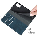 For Wiko Power U20 Retro-skin Business Magnetic Suction Leather Case with Holder & Card Slots & Wallet(Dark Blue)
