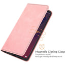 For Wiko Power U20 Retro-skin Business Magnetic Suction Leather Case with Holder & Card Slots & Wallet(Pink)