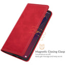 For Wiko Power U20 Retro-skin Business Magnetic Suction Leather Case with Holder & Card Slots & Wallet(Red)
