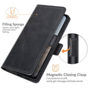For Google Pixel 5A 5G Dual-side Magnetic Buckle Horizontal Flip Leather Case with Holder & Card Slots & Wallet(Black)