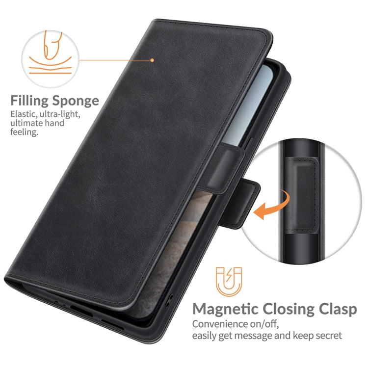 For Google Pixel 5A 5G Dual-side Magnetic Buckle Horizontal Flip Leather Case with Holder & Card Slots & Wallet(Black)