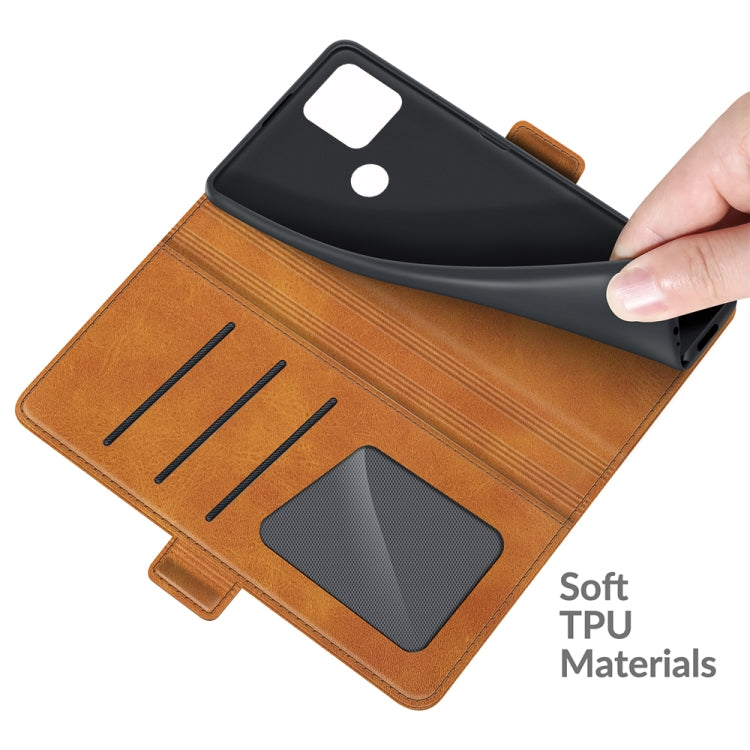 For Google Pixel 5A 5G Dual-side Magnetic Buckle Horizontal Flip Leather Case with Holder & Card Slots & Wallet(Yellow)