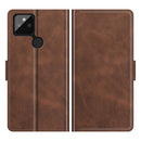 For Google Pixel 5A 5G Dual-side Magnetic Buckle Horizontal Flip Leather Case with Holder & Card Slots & Wallet(Brown)