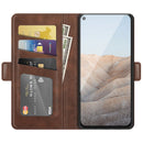 For Google Pixel 5A 5G Dual-side Magnetic Buckle Horizontal Flip Leather Case with Holder & Card Slots & Wallet(Brown)