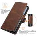 For Google Pixel 5A 5G Dual-side Magnetic Buckle Horizontal Flip Leather Case with Holder & Card Slots & Wallet(Brown)