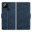For Google Pixel 5A 5G Dual-side Magnetic Buckle Horizontal Flip Leather Case with Holder & Card Slots & Wallet(Dark Blue)