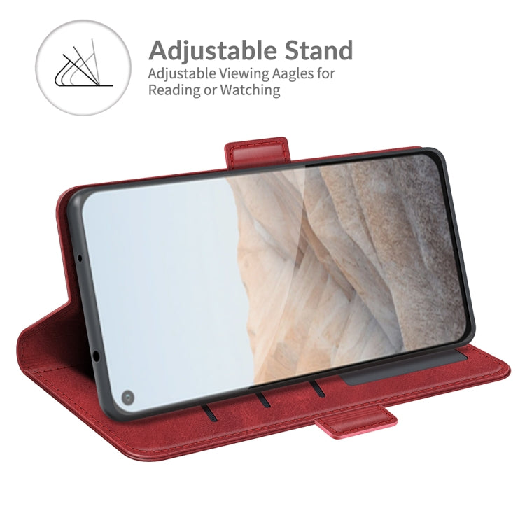 For Google Pixel 5A 5G Dual-side Magnetic Buckle Horizontal Flip Leather Case with Holder & Card Slots & Wallet(Red)