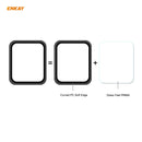 For Apple Watch Series 6 / 5 / 4 / SE 44mm Hat-Prince ENKAY 2 in 1 Adjustable Flexible Polyester Watch Band + Full Screen Full Glue PMMA Curved HD Screen Protector(Cyan)