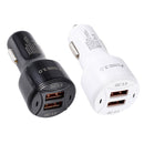 TE-092 36W Dual QC3.0 USB Fast Car Charger(Black)