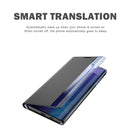 For Samsung Galaxy S21 FE Side Display Magnetic Horizontal Flip Plain Texture Cloth + PC Case with Holder & Sleep / Wake-up Function(Rose Gold)