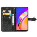 For OPPO A94 5G / F19 Pro+ / Reno5 Z Mandala Embossing Pattern Horizontal Flip Leather Case with Holder & Card Slots & Wallet & Lanyard(Black)