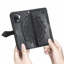 For OPPO A94 5G / F19 Pro+ / Reno5 Z Mandala Embossing Pattern Horizontal Flip Leather Case with Holder & Card Slots & Wallet & Lanyard(Black)
