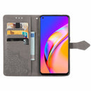 For OPPO A94 5G / F19 Pro+ / Reno5 Z Mandala Embossing Pattern Horizontal Flip Leather Case with Holder & Card Slots & Wallet & Lanyard(Gray)