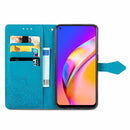 For OPPO A94 5G / F19 Pro+ / Reno5 Z Mandala Embossing Pattern Horizontal Flip Leather Case with Holder & Card Slots & Wallet & Lanyard(Blue)