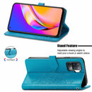 For OPPO A94 5G / F19 Pro+ / Reno5 Z Mandala Embossing Pattern Horizontal Flip Leather Case with Holder & Card Slots & Wallet & Lanyard(Blue)
