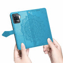 For OPPO A94 5G / F19 Pro+ / Reno5 Z Mandala Embossing Pattern Horizontal Flip Leather Case with Holder & Card Slots & Wallet & Lanyard(Blue)