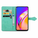 For OPPO A94 5G / F19 Pro+ / Reno5 Z Mandala Embossing Pattern Horizontal Flip Leather Case with Holder & Card Slots & Wallet & Lanyard(Green)