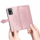 For OPPO A94 5G / F19 Pro+ / Reno5 Z Mandala Embossing Pattern Horizontal Flip Leather Case with Holder & Card Slots & Wallet & Lanyard(Rose Gold)