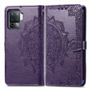 For OPPO A94 5G / F19 Pro+ / Reno5 Z Mandala Embossing Pattern Horizontal Flip Leather Case with Holder & Card Slots & Wallet & Lanyard(Purple)