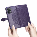 For OPPO A94 5G / F19 Pro+ / Reno5 Z Mandala Embossing Pattern Horizontal Flip Leather Case with Holder & Card Slots & Wallet & Lanyard(Purple)