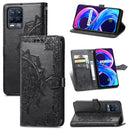For OPPO Realme 8 / 8 Pro 4G Mandala Embossing Pattern Horizontal Flip Leather Case with Holder & Card Slots & Wallet & Lanyard(Black)