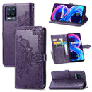 For OPPO Realme 8 / 8 Pro 4G Mandala Embossing Pattern Horizontal Flip Leather Case with Holder & Card Slots & Wallet & Lanyard(Purple)