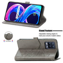 For OPPO Realme 8 5G / Realme V13 5G Mandala Embossing Pattern Horizontal Flip Leather Case with Holder & Card Slots & Wallet & Lanyard(Gray)
