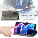 For OPPO Realme 8 5G / Realme V13 5G Mandala Embossing Pattern Horizontal Flip Leather Case with Holder & Card Slots & Wallet & Lanyard(Gray)
