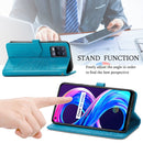 For OPPO Realme 8 5G / Realme V13 5G Mandala Embossing Pattern Horizontal Flip Leather Case with Holder & Card Slots & Wallet & Lanyard(Blue)