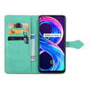 For OPPO Realme 8 5G / Realme V13 5G Mandala Embossing Pattern Horizontal Flip Leather Case with Holder & Card Slots & Wallet & Lanyard(Green)
