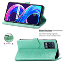 For OPPO Realme 8 5G / Realme V13 5G Mandala Embossing Pattern Horizontal Flip Leather Case with Holder & Card Slots & Wallet & Lanyard(Green)