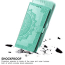 For OPPO Realme 8 5G / Realme V13 5G Mandala Embossing Pattern Horizontal Flip Leather Case with Holder & Card Slots & Wallet & Lanyard(Green)
