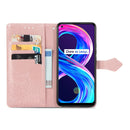 For OPPO Realme 8 5G / Realme V13 5G Mandala Embossing Pattern Horizontal Flip Leather Case with Holder & Card Slots & Wallet & Lanyard(Rose Gold)