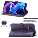 For OPPO Realme 8 5G / Realme V13 5G Mandala Embossing Pattern Horizontal Flip Leather Case with Holder & Card Slots & Wallet & Lanyard(Purple)
