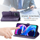 For OPPO Realme 8 5G / Realme V13 5G Mandala Embossing Pattern Horizontal Flip Leather Case with Holder & Card Slots & Wallet & Lanyard(Purple)
