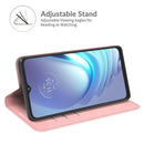 For Motorola Moto G50 Retro-skin Business Magnetic Suction Leather Case with Holder & Card Slots & Wallet(Pink)