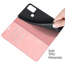 For Motorola Moto G50 Retro-skin Business Magnetic Suction Leather Case with Holder & Card Slots & Wallet(Pink)