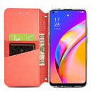 For OPPO A94 5G / Reno5 Z Blooming Mandala Embossed Pattern Magnetic Horizontal Flip Leather Case with Holder & Card Slots & Wallet(Red)