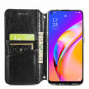 For OPPO A94 5G / Reno5 Z Blooming Mandala Embossed Pattern Magnetic Horizontal Flip Leather Case with Holder & Card Slots & Wallet(Black)
