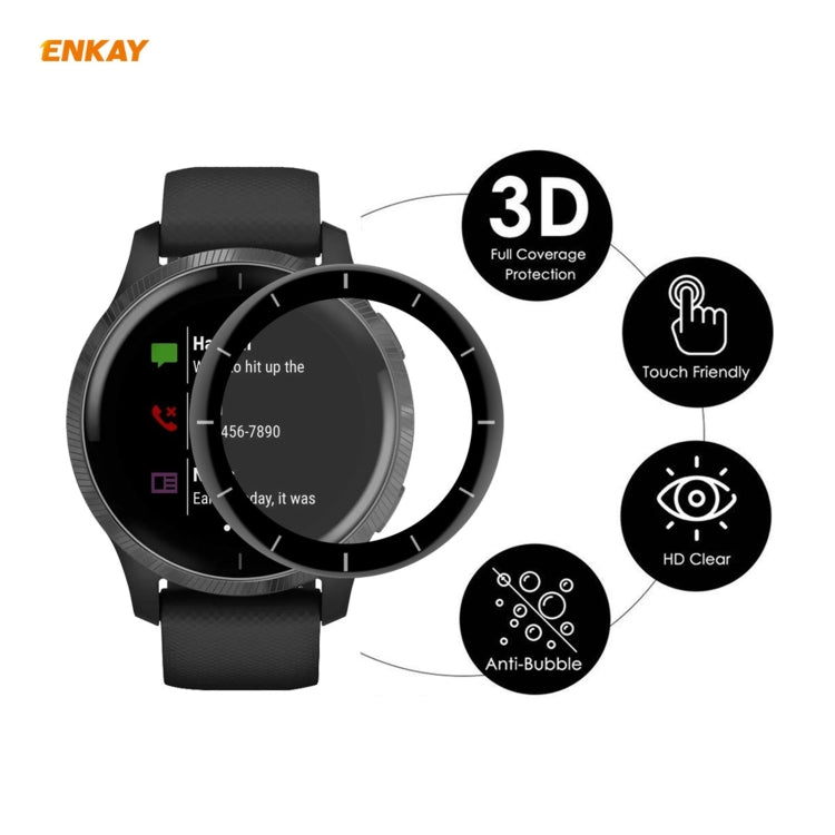 For Venu 2 / Vivoactive 4 45mm ENKAY Hat-Prince 3D Full Screen Soft PC Edge + PMMA HD Screen Protector Film