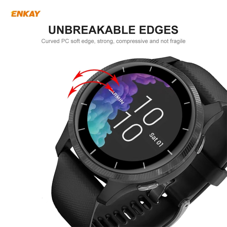 For Venu 2 / Vivoactive 4 45mm ENKAY Hat-Prince 3D Full Screen Soft PC Edge + PMMA HD Screen Protector Film
