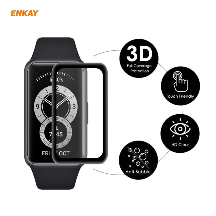 For Huawei Band 6 / Honor Band 6 ENKAY Hat-Prince 3D Full Screen Soft PC Edge + PMMA HD Screen Protector Film
