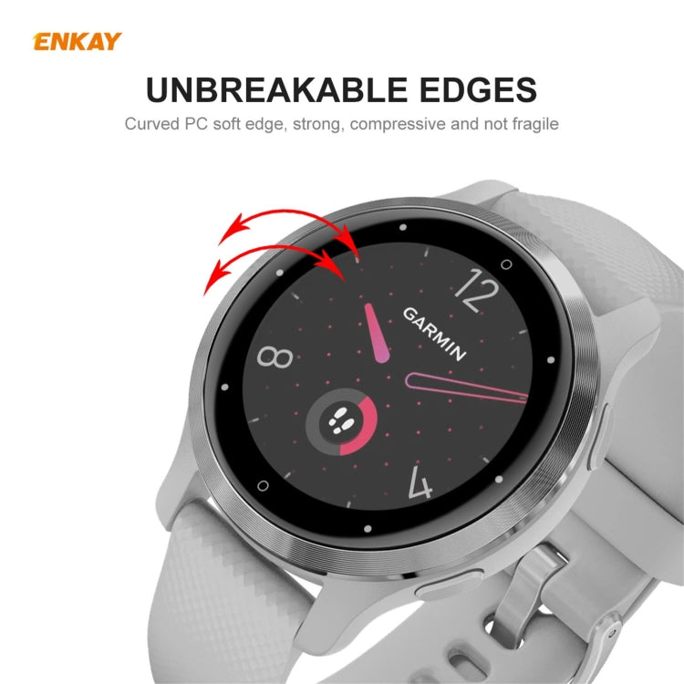For Garmin Venu 2S / Vivoactive 4S 40mm 5 PCS ENKAY Hat-Prince 3D Full Screen Soft PC Edge + PMMA HD Screen Protector Film