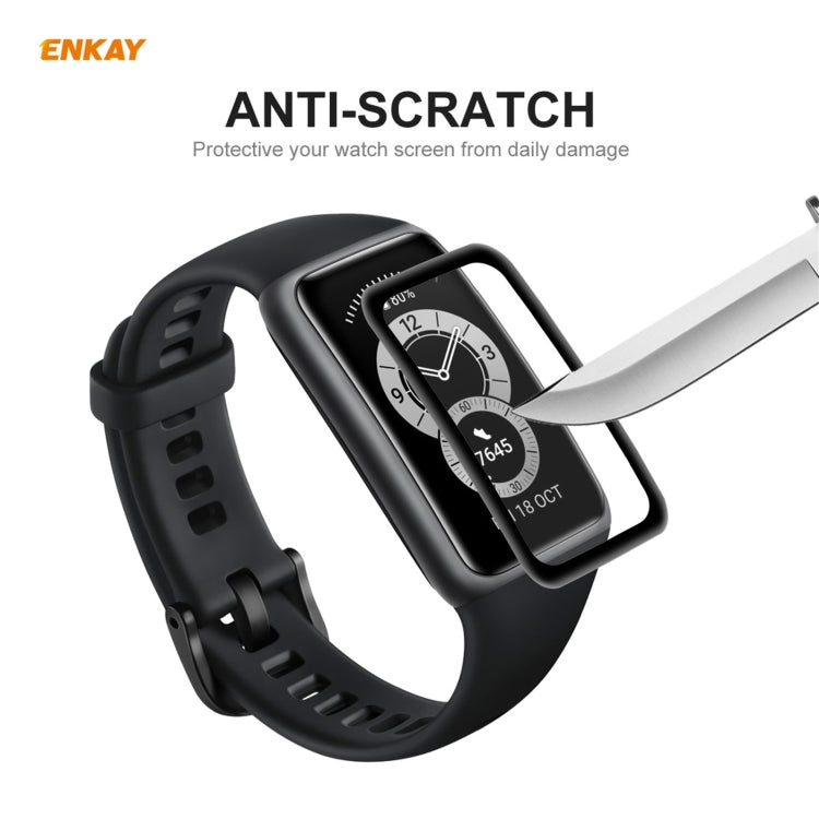 For Huawei Band 6 / Honor Band 6 5 PCS ENKAY Hat-Prince 3D Full Screen Soft PC Edge + PMMA HD Screen Protector Film