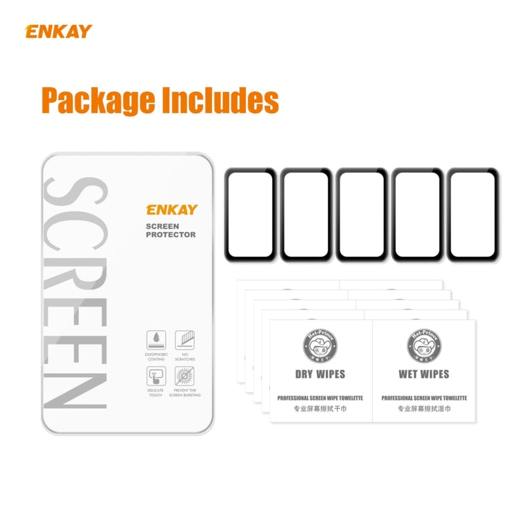 For Huawei Band 6 / Honor Band 6 5 PCS ENKAY Hat-Prince 3D Full Screen Soft PC Edge + PMMA HD Screen Protector Film