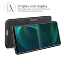 For Sony Xperia 5 III Retro Calf Pattern Buckle Horizontal Flip Leather Case with Holder & Card Slots & Wallet(Black)