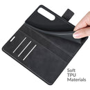 For Sony Xperia 5 III Retro Calf Pattern Buckle Horizontal Flip Leather Case with Holder & Card Slots & Wallet(Black)