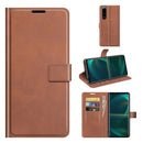 For Sony Xperia 5 III Retro Calf Pattern Buckle Horizontal Flip Leather Case with Holder & Card Slots & Wallet(Light Brown)