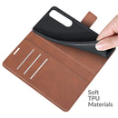 For Sony Xperia 5 III Retro Calf Pattern Buckle Horizontal Flip Leather Case with Holder & Card Slots & Wallet(Light Brown)