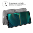 For Sony Xperia 5 III Retro Calf Pattern Buckle Horizontal Flip Leather Case with Holder & Card Slots & Wallet(Grey)